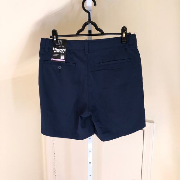 PGA Tour NWT Men's Black Iris Performance Stretch Golf Shorts Blue Size 32 - Picture 5 of 9